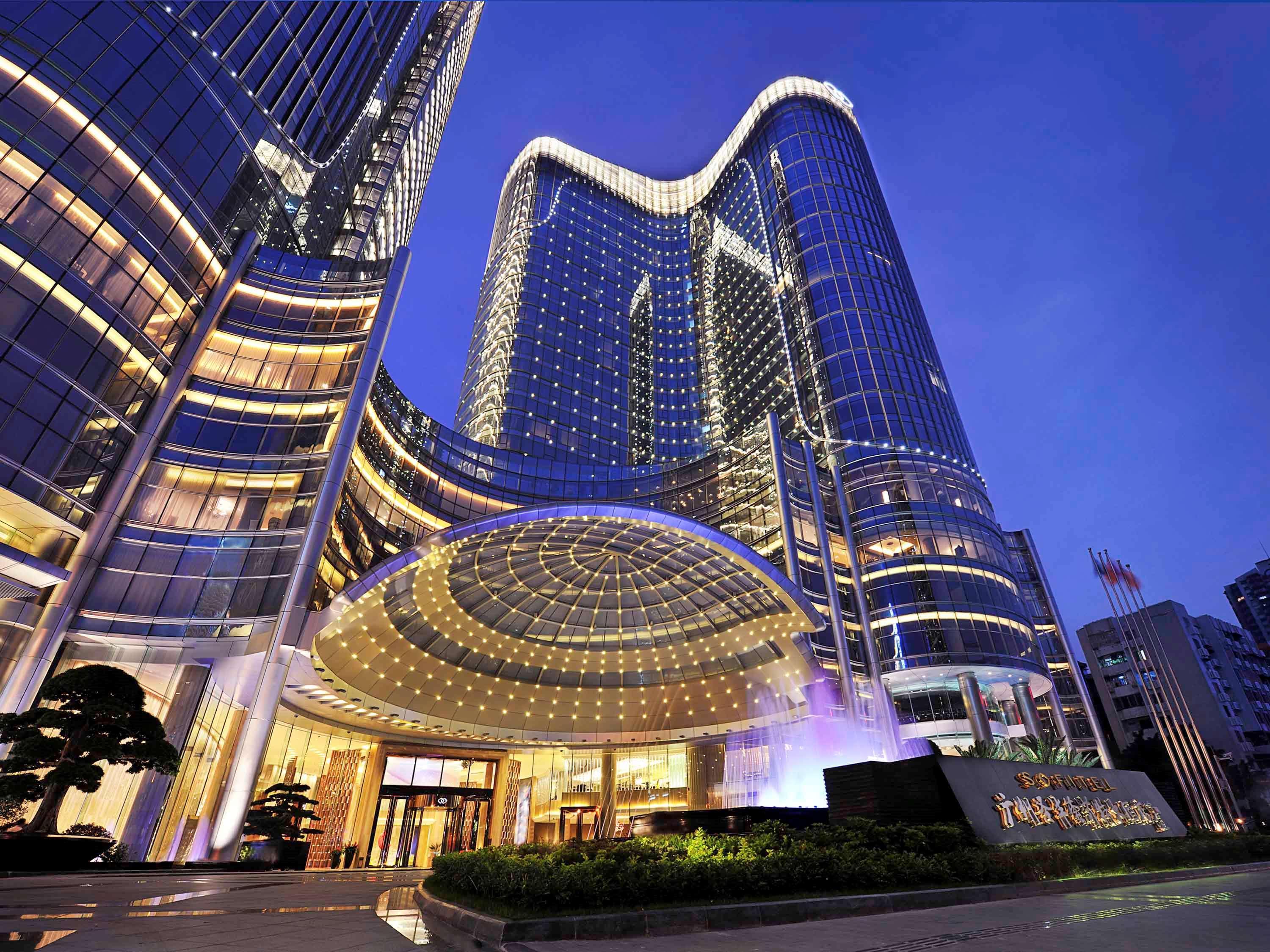 Hotel Sofitel Guangzhou Sunrich - Registration Service And Free Shuttle Bus To Canton Fair Complex Exterior foto